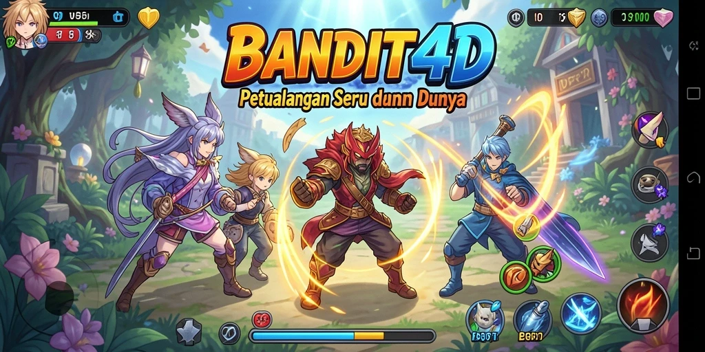Gameplay seru dalam BANDIT4D dengan karakter anime khas.
