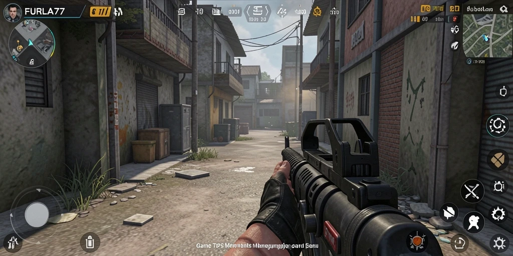 Tampilan gameplay seru dari FURLA77 dengan aksi tembak-menembak intens.