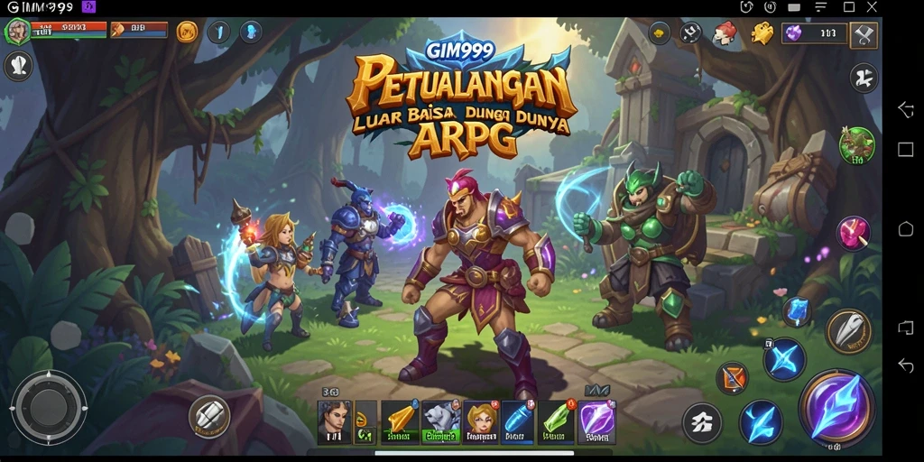 Tampilan gameplay seru dengan grafis menakjubkan dalam GIM999.