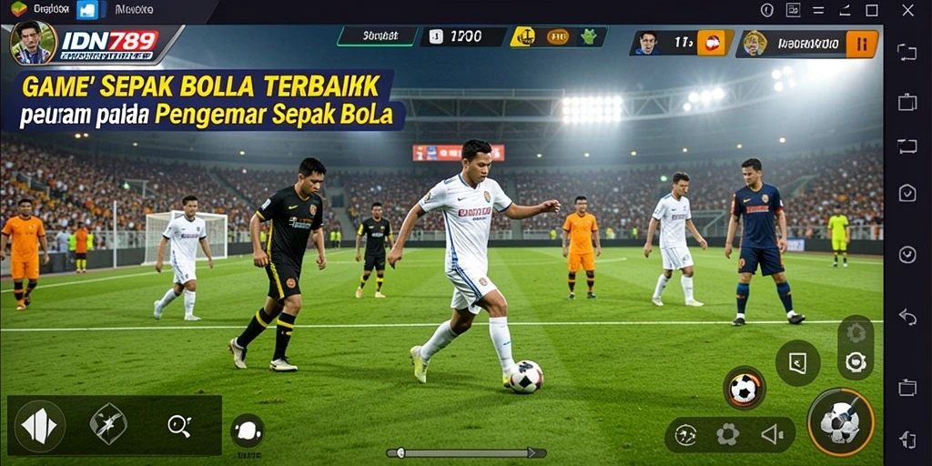 Tangkapan layar utama dari <strong>IDN789</strong> menampilkan aksi seru di lapangan sepak bola.
