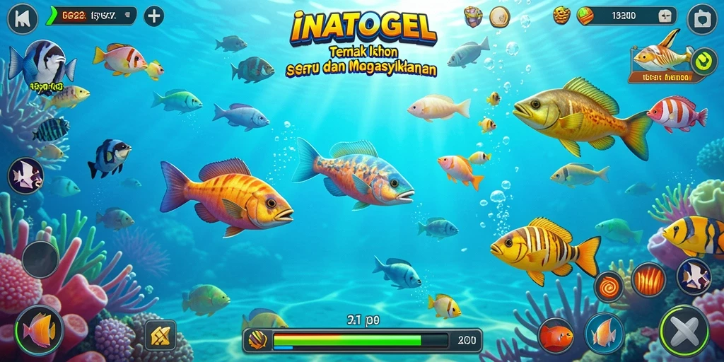 Tampilan gameplay seru dari INATOGEL dalam aksi Tembak Ikan.