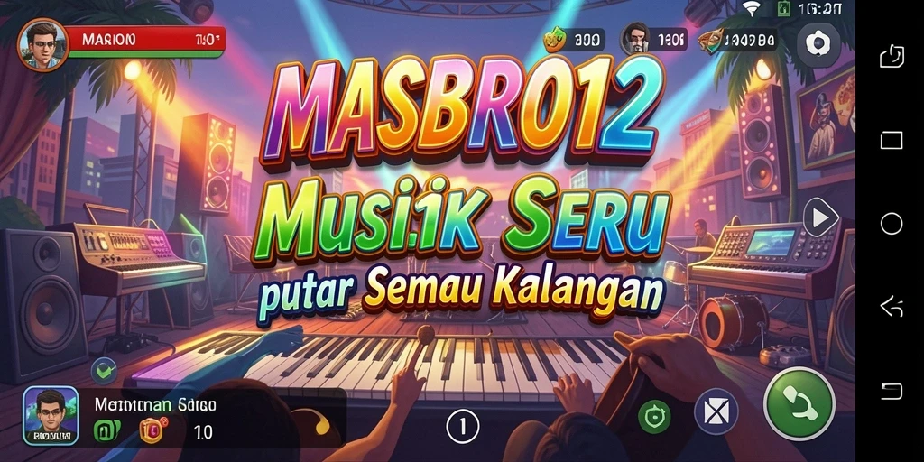 Tampilan menarik saat bermain game musik di MASBRO12.