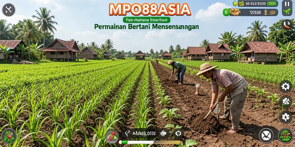 Tangkapan layar menunjukkan gameplay bertani yang seru dan interaktif.