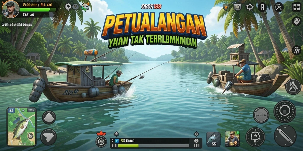 Gameplay OBOR138 yang seru dan mendebarkan saat memancing.