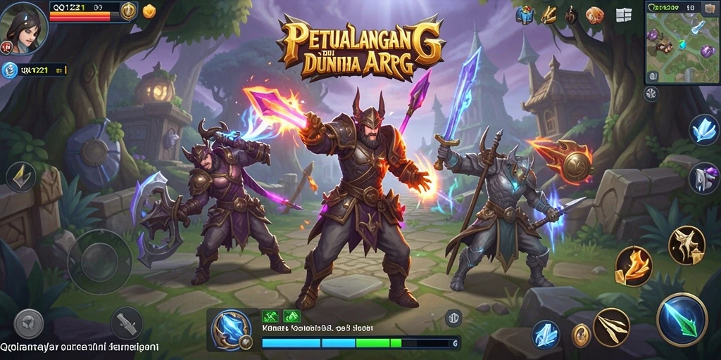 Tampilan gameplay ARPG yang menegangkan dalam QQ1221.