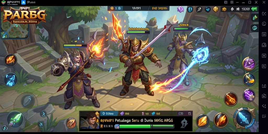 Gameplay seru di RPVIP1 dengan pertarungan dinamis.