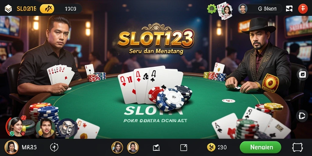 Tampilan gameplay SLOT123 yang seru dan menegangkan dalam permainan Poker.