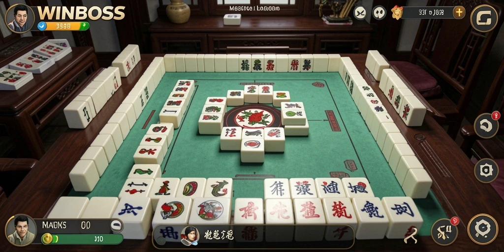 Tampilan gameplay <strong>WINBOSS</strong> dengan Mahjong yang menantang dan menarik.